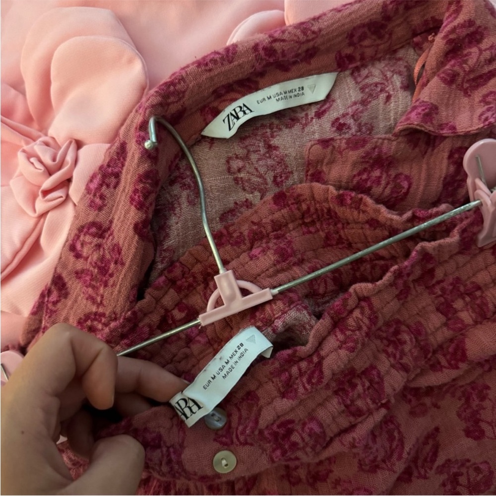 Zara Pink Button Down Shirt - Picture 12 of 13